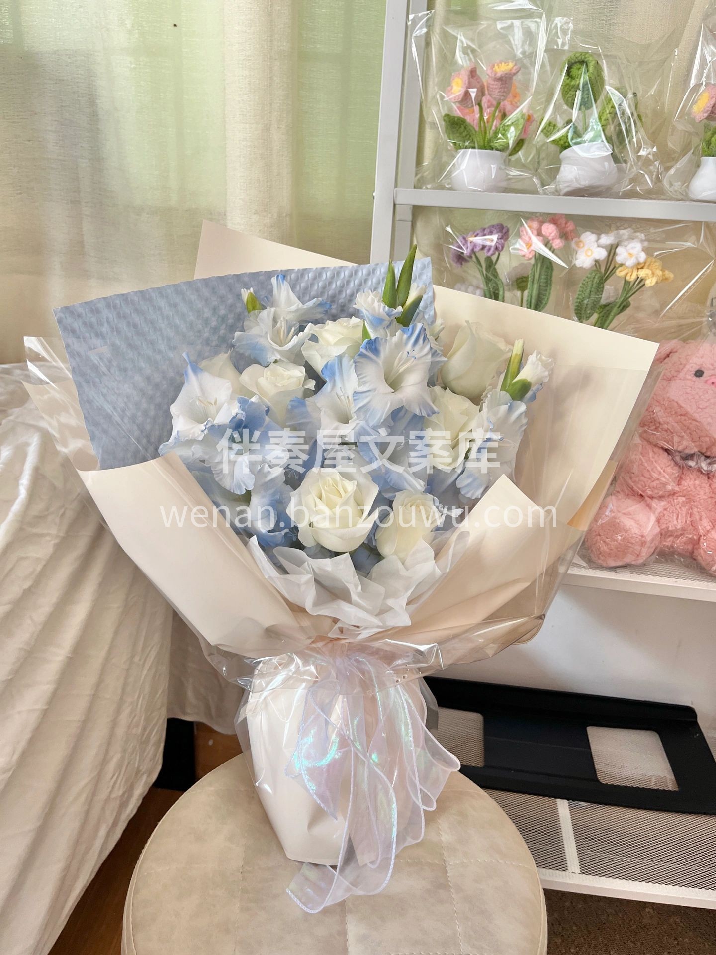 客订剑兰花束 剑兰的花朵是由下而上次第开 配图1
