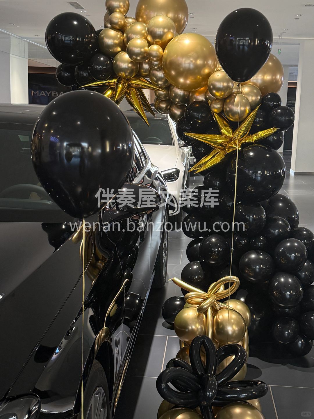 小预算气球布置🎈 🖤💛酷酷的黑金色系交车仪式 不只是男生 女 配图2