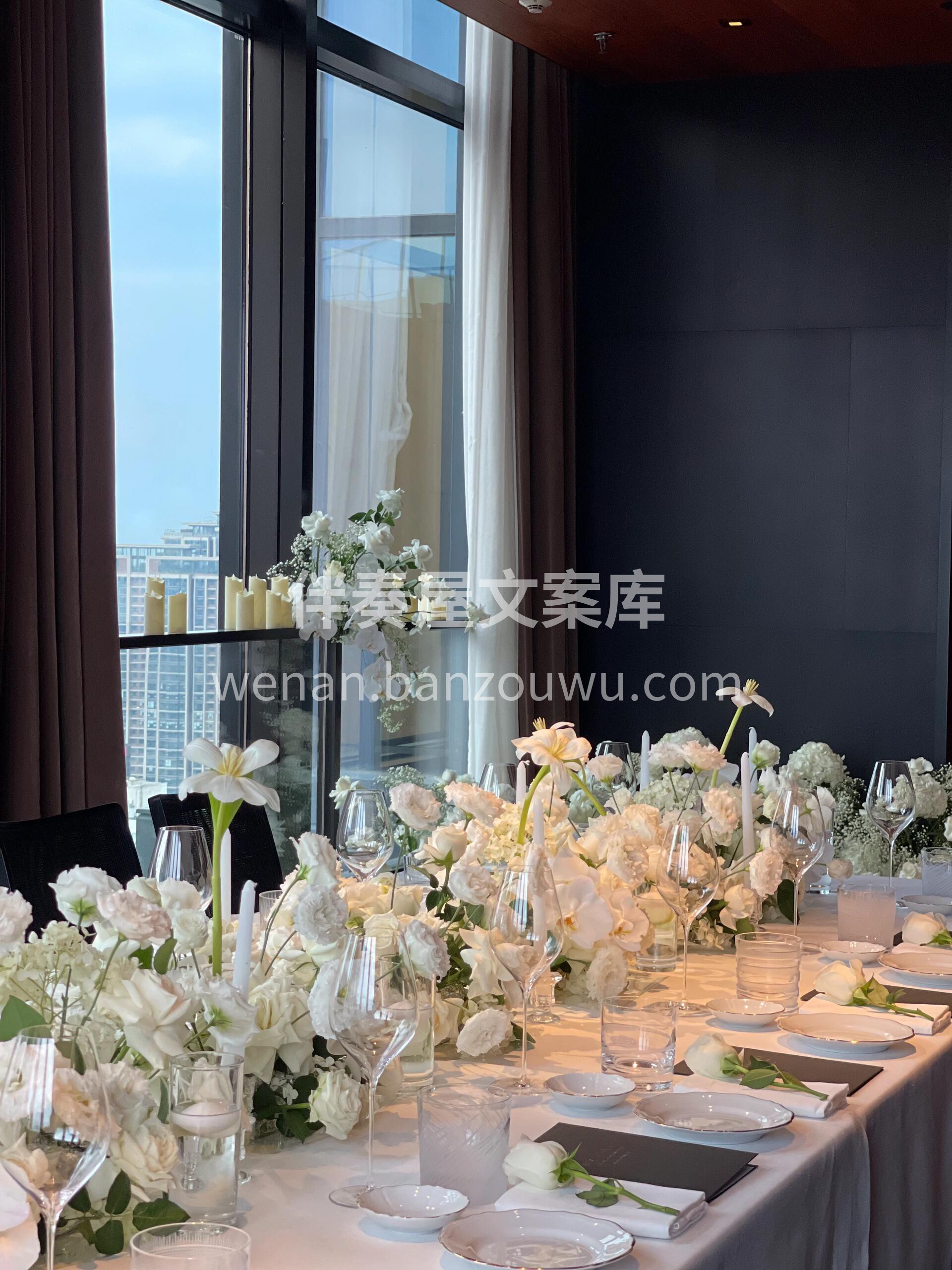 白绿色系晚宴桌花布置🌿✨ 让沉稳与生机在桌面悄然生长🌿 宛如 配图2